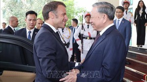 越共中央总书记苏林会见法国总统埃马纽埃尔&#183;马克龙