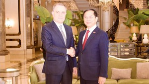 越南政府副总理、外交部长裴青山会见阿塞拜疆外交部长杰伊洪&#183;巴伊拉莫夫