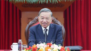 越共中央总书记苏林与柬埔寨人民党主席洪森通电话