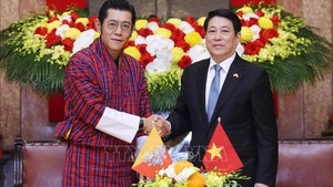 国家主席梁强同不丹国王举行会谈