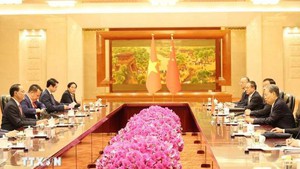 越南国会副主席陈光方会见中国全国人大常委会委员长赵乐际