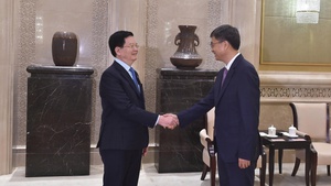 梅文政副总理会见广西壮族自治区党委书记陈刚