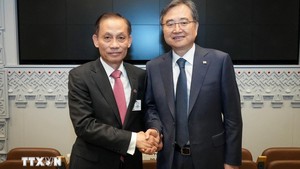 越南外交部代理部长黎怀忠会见韩国外长和乌克兰外长