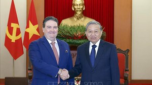 越共中央总书记苏林会见即将离任的美国驻越南大使