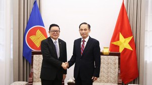 越南外交部长黎怀忠会见东盟秘书长高金洪