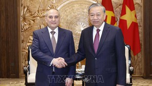 越共中央总书记苏林会见阿塞拜疆新阿塞拜疆党代表团