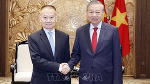 越共中央总书记苏林会见中共中央总书记、国家主席习近平特使刘海星