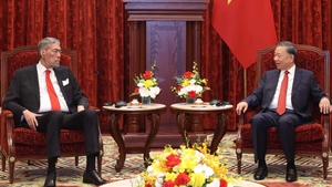 越共中央总书记、国家主席苏林接见多米尼加统一左翼运动党高级代表团