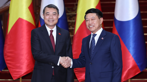黎明兴总理与老挝总理沙伦塞·贡马西举行会谈