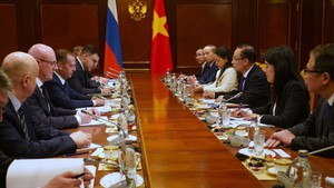 越共中央总书记特使会见统一俄罗斯党主席和俄联邦共产党主席