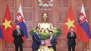 越南与斯洛伐克签署和交换多个重要合作文件