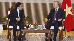 越共中央总书记、国家主席苏林会见印度知名跨国企业负责人