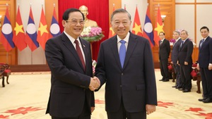 越共中央总书记、国家主席苏林会见老挝总理