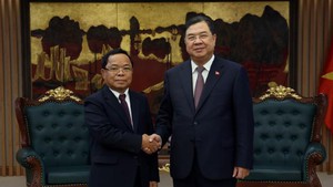 越南政府常务副总理范家足会见老挝副总理兼司法部长坎潘·彭玛塔