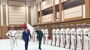 政府副总理兼国防部部长潘文江与日本防卫大臣举行会谈