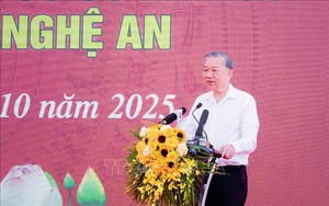 Tổng Bí thư Tô Lâm dự lễ khởi công trường nội trú liên cấp Na Ngoi, tỉnh Nghệ An