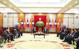 Tổng Bí thư Tô Lâm tiếp Tổng Bí thư, Chủ tịch nước Lào Thongloun Sisoulith nhân dịp dự Lễ mở ký Công ước Hà Nội