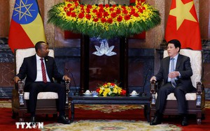 Chủ tịch nước Lương Cường tiếp Thủ tướng Ethiopia