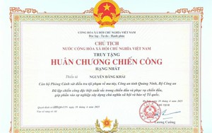 Truy tặng Huân chương Chiến công hạng Nhất cho Thiếu tá Nguyễn Đăng Khải