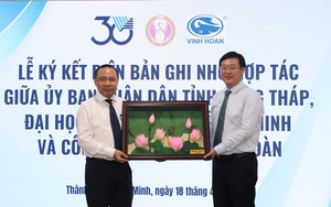 Tỉnh Đồng Tháp và ĐHQG TPHCM ký hợp tác phát triển KHCN, đổi mới sáng tạo