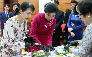 Phu nhân Tổng Bí thư tiếp Phu nhân Thủ tướng Nhật Bản