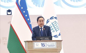 Chủ tịch Quốc hội Trần Thanh Mẫn phát biểu tại Phiên toàn thể cấp cao Đại hội đồng IPU-150