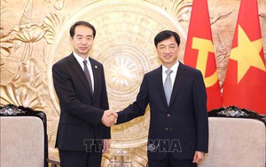 Chủ nhiệm Ủy ban Kiểm tra Trung ương Nguyễn Duy Ngọc tiếp Đại sứ Trung Quốc Hà Vĩ