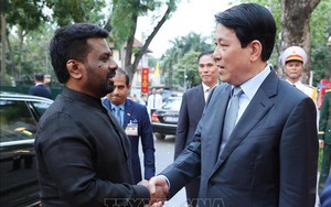Chủ tịch nước Lương Cường chủ trì chiêu đãi cấp Nhà nước Tổng thống Sri Lanka