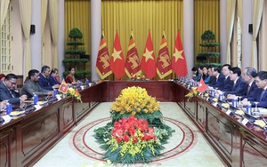 Chủ tịch nước Lương Cường hội đàm với Tổng thống Sri Lanka