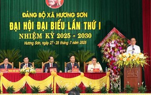 Thường trực Ban Bí thư dự Đại hội Đảng bộ xã Hương Sơn, tỉnh Hà Tĩnh