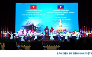 VIDEO: Lào tổ chức trọng thể lễ mít tinh kỷ niệm 80 năm Quốc khánh Việt Nam
