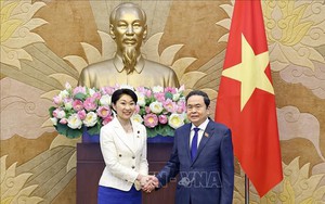 Chủ tịch Quốc hội Trần Thanh Mẫn tiếp Chủ tịch Liên minh Nghị sĩ hữu nghị Nhật Bản - Việt Nam