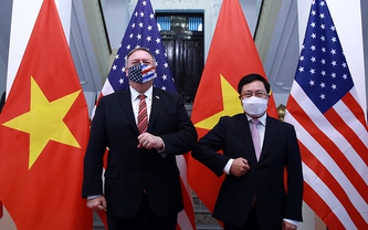CHÙM ẢNH: Phó Thủ tướng Phạm Bình Minh đón, hội đàm Ngoại trưởng Hoa Kỳ