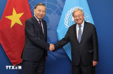 Top leader To Lam meets UN Secretary-General in New York