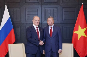 Party leader meets with Russian KPRF Chairman