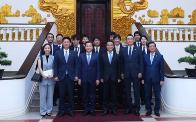 Phó Thủ tướng Lê Minh Khái tiếp Thống đốc tỉnh Yamaguchi, Nhật Bản