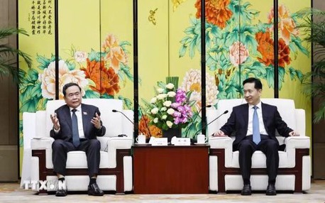 越南国会主席陈青敏会见陕西省委书记赵一德