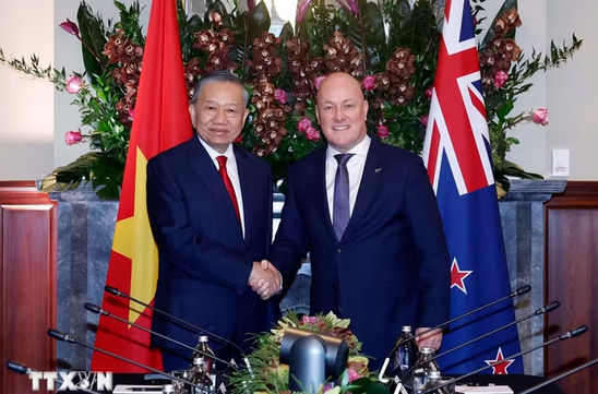 Top leader holds summit meeting with New Zealand Prime Minister