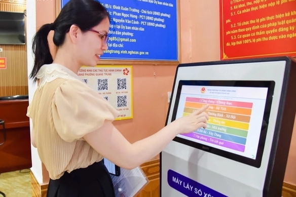 Công khai TTHC đã được cắt giảm, đơn giản hóa trên Cơ sở dữ liệu quốc gia về TTHC