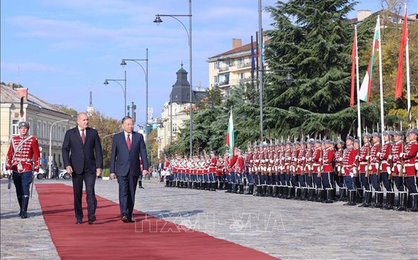 Lễ đón Tổng Bí thư Tô Lâm và Phu nhân thăm chính thức Cộng hòa Bulgaria