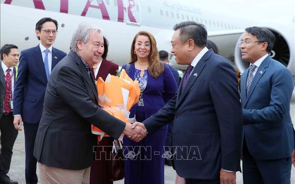 Tổng Thư ký Liên Hợp Quốc António Guterres bắt đầu thăm chính thức Việt Nam