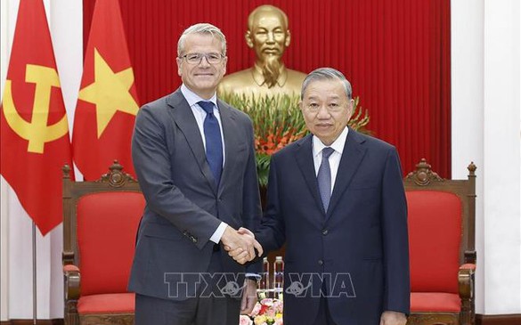 Tổng Bí thư Tô Lâm tiếp Giám đốc Tập đoàn A.P.Moller - Maersk