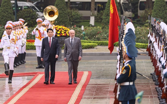 Chủ tịch nước Lương Cường chủ trì lễ đón chính thức Tổng thống Brazil
