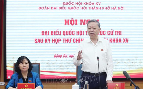 Tổng Bí thư Tô Lâm tiếp xúc cử tri Hà Nội sau Kỳ họp thứ 9, Quốc hội khóa XV