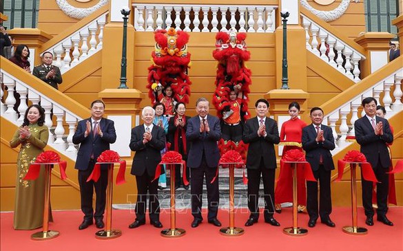 Tổng Bí thư Tô Lâm, Chủ tịch nước Lương Cường dự khánh thành công trình Trụ sở làm việc Cơ quan Chủ tịch nước