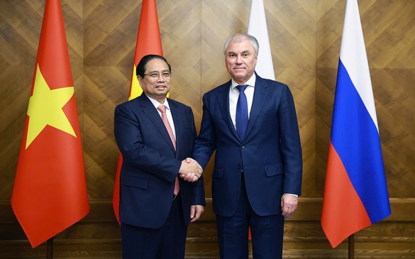 Prime Minister meets with Chairman of Russian State Duma Vyacheslav Volodin