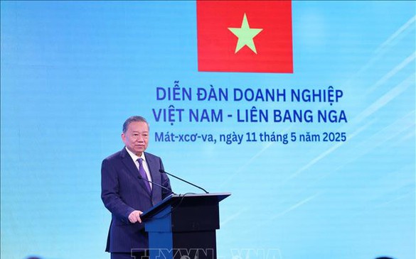 苏林总书记出席越南-俄罗斯企业论坛