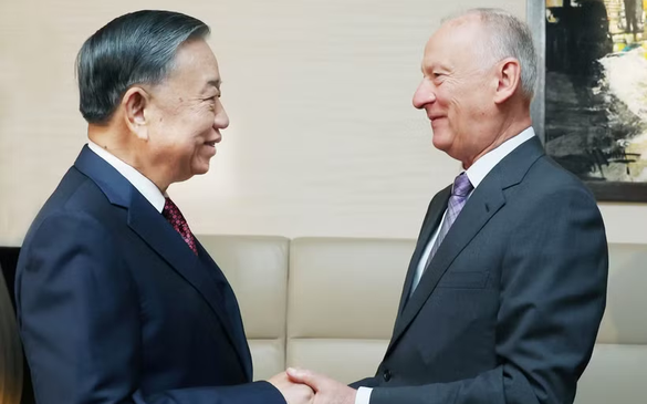 越共中央总书记、国家主席苏林会见俄联邦总统助理、俄海事委员会主席尼古拉·帕特鲁舍夫