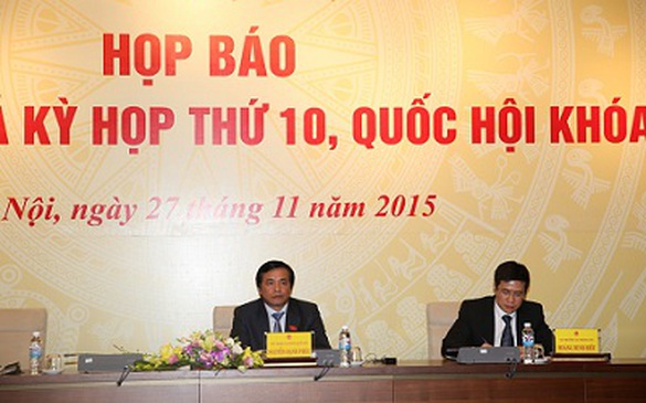 Họp báo công bố kết quả Kỳ họp thứ 10, Quốc hội Khóa XIII
