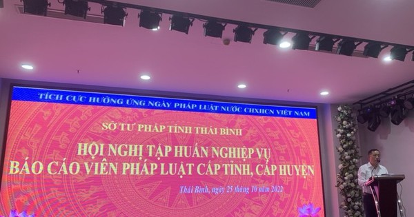 Thái Bình tập huấn nghiệp vụ báo cáo viên pháp luật hưởng ứng Ngày Pháp luật Việt Nam